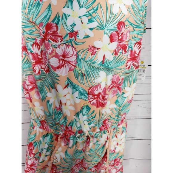 Bobbie Brooks Large 10/12 hawaiian tropical print‎ romper jumpsuit - Picture 5 of 12